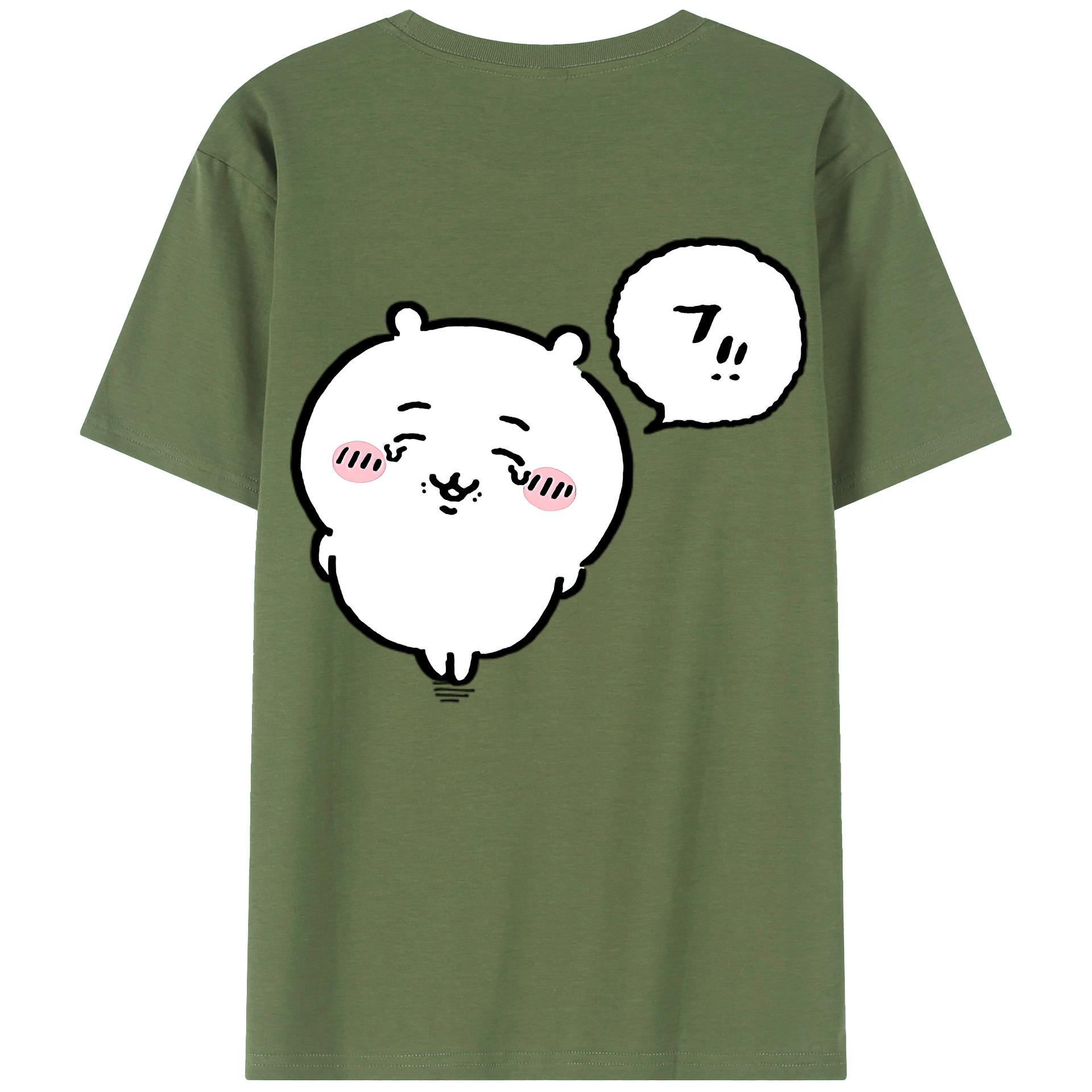 （画像用） ちいかわ ちいかわ Chii-kawa chiikawa 綿100％ メンズ半袖Tシャツ（バックプリント） 通気性
